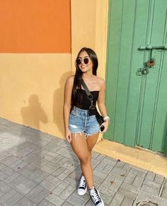 Outfits For Mexico, Trendy Summer Outfits, Causual Outfits, Summer Fashion Outfits, Edgy Outfits, Fall Fashion Outfits, Mom Outfits