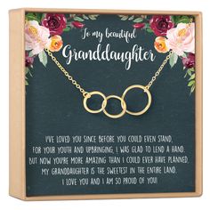 Granddaughter Necklace Confirmation Sponsor, Godmother Necklace, Grandmother Necklace, Dear Ava, Granddaughter Necklace, Mother Daughter Necklace, Sister Necklace, Godmother Gifts, 1 Rose