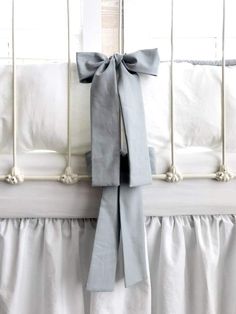 White + Silver Grey | Farmhouse Tailored Crib Bedding Set Farmhouse Crib, White Crib Skirt, Neutral Nursery Bedding, Farmhouse Cribs, White Crib Bedding, Grey Farmhouse, Crib Liners, Bumper Pads For Cribs, White Crib