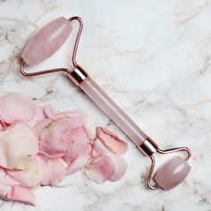 Rose Quartz Roller - TARAH CO. Rose Quartz Face Roller, Quartz Face Roller, Rose Quartz Roller, Quartz Roller, Under Eye Circles, Turmeric Vitamins, Sephora Skin Care, Natural Glowing Skin, Tighter Skin