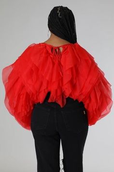 Plus Size Black Long Sleeve Ruffle Tulle Crop Top Blouse  | eBay Tulle Sleeve Top, Tulle Crop Top, Chiffon Crop Top, Orange Prom Dresses, Long Sleeve Ruffle Top, Tulle Sleeves, Risk Taker, Feminine Top, White Long Sleeve Blouse