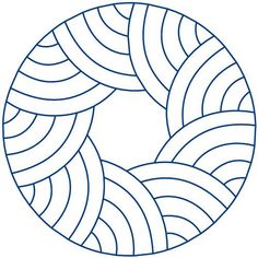 a circular pattern with wavy lines in the center