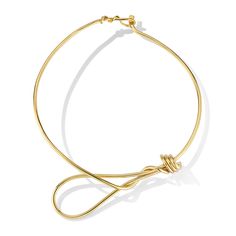 Lasso necklace© – Oblik Atelier Elegant Yellow Gold Wire Wrapped Necklace, Elegant Adjustable Wire Wrapped Necklaces, Elegant Wire Wrapped Jewelry, Wire Wrapped Choker Necklace, Open Collar Shirt, Sculptural Jewelry, Gift Card Shop, Collar Shirt, Collar Shirts