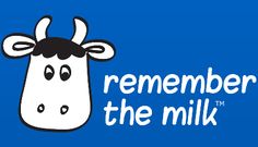 a cartoon cow with the words remember the milk on it's forehead and nose