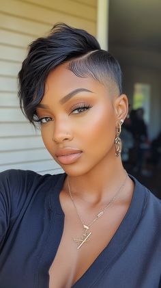 Stunning Short Haircuts for Black Women Bouncy Hair, Hair Essentials, Short Haircuts, Hair Types, Touch Up, Hair Products, Black Women Hairstyles, Hair Goals, Formal Occasion