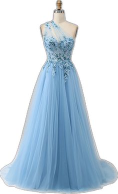 Tulle Dress With Illusion Neckline For Banquet, Floor-length Organza Dress With Illusion Neckline, Prom Dress With Illusion Sweetheart Neckline, Tulle Gown With Sweep Train For Banquet, Blue Organza Dress For Banquet, Blue Evening Dress For Prom Season, Tulle Evening Dress With Illusion Sweetheart Neckline, Tulle Skirt Dresses For Banquet And Prom Season, Sheer Bodice Tulle Dress For Banquet