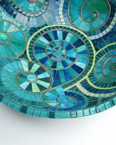 Mosaic Birdbath, Glazed Ceramic Tile, Raku Pottery, Mosaic Projects