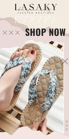 Lasaky – Premium Korean Fashion Flax Rope Bottom Slippers: Small Floral Fabric Strap, Slip-on Design, and Durable Rubber Sole Fabric Strap, Small Flowers, Floral Fabric, Rubber Sole, Korean Fashion, Flowers