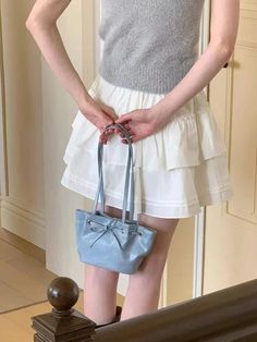 TAVIMART - Korean Chic Bow Y2k Aesthetic Shoulder Bag Women All Match Simple Solid Fashion Handbags Casual Trendy Elegant Underarm Bag 2024 Y2k Style Shopping Bags, Trendy Mini Bag For Everyday Use, Cute Blue Shoulder Bag For Spring, Cute Blue Bag For Spring, Blue Shoulder Bag For School In Spring, Cute Blue Spring Bag, Light Blue School Bag For Summer, Blue Bucket Bag With Mobile Phone Pocket, Light Blue School Bags For Spring