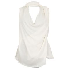 100% authentic Alexander McQueen draped sleeveless wrap blouse in off-white silk (100%). Comes with a attached scarf. Has been worn and is in excellent condition. Measurements Tag Size 40 Size S Shoulder Width 36cm (14in) Bust From 90cm (35.1in) Waist From 82cm (32in) Length 68cm (26.5in) Side Seam Length 37cm (14.4in) All our listings include only the listed item unless otherwise specified in the description above. Draped Shirt, Top 40, Wrap Blouse, White Silk, Sleeveless Shirt, Apparel Design, Shirt White, Shirt Top, Shirts & Tops