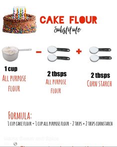 the instructions for making a cake with sugar and sprinkles are shown in this poster