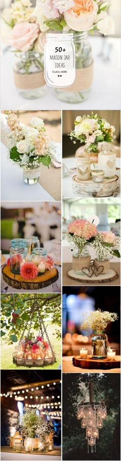 a collage of photos with flowers and desserts