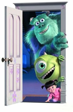 an image of monsters coming out of the door