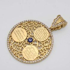 New Ayatul Kursi Pendant Necklace – Almas Collections Spiritual Round Pendant For Gift, Baguette Diamond Wedding Band, Muslim Quran, Islamic Jewelry, Eye Pendant Necklace, Snake Ring Silver, Ayatul Kursi, Eid Gift, For Ramadan