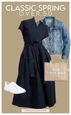 Dress and Sneakers Spring Outfit for Women Over 50 Dress Outfits Inspiration, How To Wear A Dress Casually, Spring Casual Outfits Women 2024, Shoes For Casual Dresses, East Coast Summer Aesthetic Outfit, Outfit Over 40 Women, Outfit Ideas For Women Over 40, Spring Outfits 2024, Fashion Summer 2024