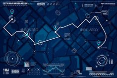 HUD Navigation City Map Screen Vector Interface Background City, Compass Navigation, Car Trip, City Vector, Route Map, Map Vector, Car Travel, Graphic Design Portfolio