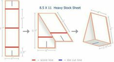 three different sizes of shelves are shown in red and white, with the measurements below them