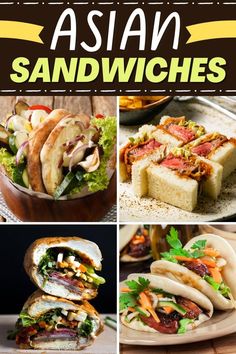 Level up your lunch game with one of these easy Asian sandwiches! From banh mi to kaya toast to Chinese hamburgers, you're sure to love these tasty recipes. Asian Sandwich Ideas, Thai Sandwich Recipes, Best Grilled Sandwich Recipes, Asian Sandwich Recipes, Bon Mi Sandwich Recipe, Asian Chicken Sandwich, Chinese Sandwich, Asian Food Truck, Asian Sandwiches