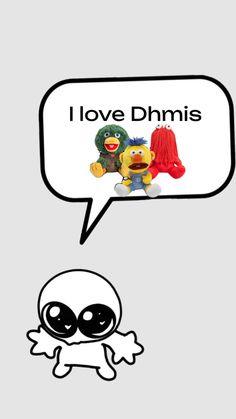 an image of a cartoon character with the words i love dmms