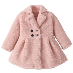 PRICES MAY VARY. Material: Polyester, Soft, Warm and Comfortable Fashion Lapel V Neck, Long Sleeve, Comfy Sherpa Fabric, Button Front, Cute Princess Dress Coat, Little Toddler Girls Fall Winter Adorable Trench Coat Overcoat Clothes Outerwear Jacket Color: Peach Pink; Season: Spring, Fall, Winter Size: 2T, 3T, 4T, 5T, 6 Years; Occasion: Daily Wear, Fashion Casual, Photo Shoot, Birthday, School, Play, Travel, Holiday, Go Out, Shopping, Vacation, Party, Formal, Gift Giving, Photography, Home Wear, Girls Dress Coats, Plush Jacket, Toddler Girl Fall, Plush Coat, Warm Dresses, Stil Elegant, Dress Coat