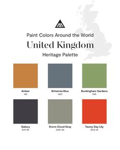 the color scheme for paint colors around the world united kingdom heritage palette