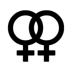 two male and female symbols on a white background