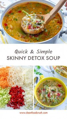 This Quick & Simple Skinny Detox Soup is Perfect to Reduce Bloat & Inflammation - Clean Food Crush #souprecipes #diet #detox #diet Reduce Bloat, Soup Making, Clean Eating Soup, Detox Soup, Clean Food Crush, Soup Diet, Food Crush, Diet Vegetarian