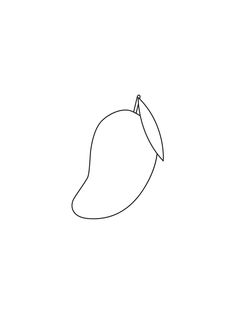 a single line drawing of a pear on a white background, with the outline drawn