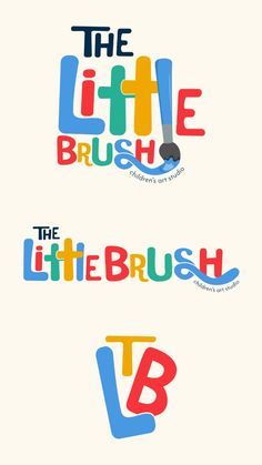 the little brush logo is shown in three different colors