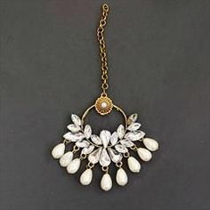 Gold Rodium Polish White and Off White color Mang Tikka in Metal Alloy studded with Kundan Luxury White Meenakari Tikka, Luxury White Tikka For Reception, Luxury White Tikka For Festive Season, Mang Tikka, Diwali Sale, Off White Color, White Color, Off White, Gold