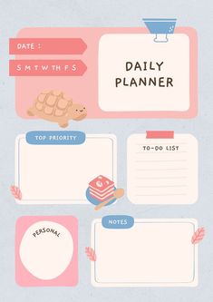 the daily planner is shown with notes, reminders and other things to do on it