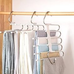 a rack with towels hanging from it