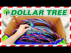 a box filled with lots of different colored wires and the words dollar tree on it