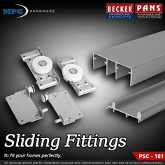 an advertisement for sliding fittings