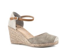 White Mountain Mamba Espadrille Wedge Sandal | DSW Casual Wedge Heels For Beach Season, Summer Canvas Sandals For Beach, Canvas Open Toe Wedge Sandals For Spring, Canvas Sandals With Round Toe For Summer, Spring Canvas Open Toe Wedge Sandals, Summer Canvas Sandals With Round Toe, Spring Canvas Sandals For The Beach, Spring Beach Canvas Sandals, Casual Beige Canvas Sandals