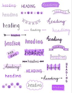 some type of writing that is in purple and black ink, with the words reading above it