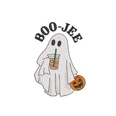 a boo - jee ghost with a drink in it's hand