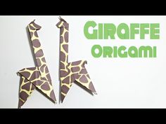 the giraffe origami is cut out of paper