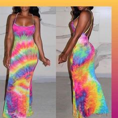 One Fashion Tye Dye Dress Size: (Small-Medium ) (Medium-Large) The Dress Does Stretch Material Polyester Stretchy Multicolor Maxi Dress For Summer, Fitted Multicolor Maxi Dress For Summer, Multicolor Fitted Beach Dress, Multicolor Fitted Dresses For The Beach, Multicolor Stretch Dress For Vacation, Multicolor Stretch Vacation Dress, Multicolor Stretch Maxi Dress, Multicolor Stretch Midi Dress For Vacation, Stretch Multicolor Midi Dress For Vacation