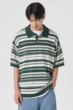 KOODING carries the latest 8seconds polos. KOODING is the global leading shopping website in providing authentic Korean fashion, beauty and lifestyle items, including clothing, cosmetics, shoes, accessories, and bags in affordable, fast, easy, and safe way. Green Polo Collar Top With Contrast Stripes, Classic Polo T-shirt With Striped Collar, Green Moisture-wicking Polo Collar Top, Round Neck Mens Stripe T-shirts China, Sporty Green Polo Collar T-shirt, Korean Traditional, Latest Mens Fashion, Shopping Websites, Knitted Pullover