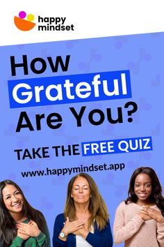 three women standing together with the text how grateful are you? take the free quiz