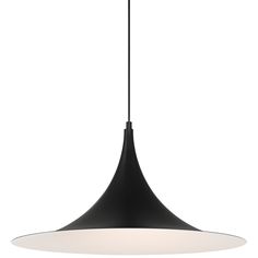 a black and white light hanging from a ceiling