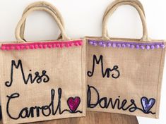 Personalised jute bag which has many uses including beach bag, lunch bag, children's treat bag, gift bag  Bags are lined with waterproof material  Available in three sizes  Small : 20cm x 20cm x 15cm Medium : 30cm x 30 cm x 20cm Large : 35cm x 39cm x 15cm Bags can be personalised with name or initials in any colour of sequins, along with your choice of coloured pom pom trim. Rectangular Jute Bag For Gifts, Eco-friendly Jute Bag Perfect For Gifts, Eco-friendly Jute Bag For Gifts, Natural Beach Bag Suitable For Gift, Jute Gift Bag For Shopping, Jute Tote Beach Bag For Gift, Beige Burlap Gift Bag, Jute Beach Tote Bag, Burlap Tote Gift Bag