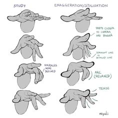 the instructions for how to draw hands