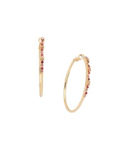 Worth making a fuss over, these crystal hoop earrings make a statement without feeling heavy and that's what the hoopla is about! From Sorrelli's First Kiss collection in our Bright Gold-tone finish. Adjustable Multicolor Hoop Earrings, Hot Pink Hoop Earrings, Colorful Enamel Hoop Earrings, Gold Enamel Hoop Earring (sold Individually), Nickel-free Orange Hoop Earrings, Crystal Hoop Earrings, First Kiss, Bright Gold, Gold Tones