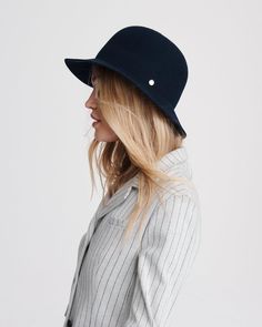 Faye Wool Women's Cloche Hat | rag & bone Elegant Solid Fedora For Everyday Wear, Classic Wide Brim Felt Hat For Everyday, Classic Felt Hat For Everyday Fall Wear, Classic Felt Hat For Fall, Classic Solid Cloche Hat For Fall, Classic Brimmed Felt Hat For Everyday, Classic Fall Cloche Hat, Classic Solid Color Cloche Hat For Fall, Adjustable Wool Cloche Hat With Flat Brim