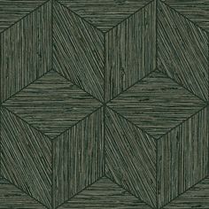 an abstract pattern made up of wood planks in shades of green and brown on a black background