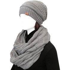 Stay warm and toasty with our scarf and beanie set. The scarf is knitted in a thick chunky pattern to provide extra warmth and coverage to keep the chills away. Wear the scarf double looped, or as a single long loop, over your head as a hood, around the shoulders as a shawl or bolero, as a tie or turtleneck. The beanie can be worn slouched down or as a traditional beanie and provides great coverage over the entire head and ears. Fun colors that will make your outfits stand out. The perfect fashion accessory for the winter. Available in various colors. Trendy fashion accessories. Gives your outfits color and personality. Look stylish in this scarf and beanie set with its chunky knit design. Its thick knitting and super soft material provides perfect coverage over the head and ears, and neck Ribbed Scarf, Trendy Fashion Accessories, Chunky Cable Knit, Knit Infinity Scarf, Fringe Scarf, Long Scarf, Winter Knits, Knitting Designs, Infinity Scarf