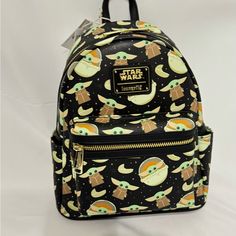 Grogu Loungefly Mini Backpack Star Wars: The Mandalorian Smoke Free Home Fast Shipping New With Tags Loungefly Mini Backpack, Loungefly Bag, Star Wars The Mandalorian, The Mandalorian, Mini Backpack, Black Green, Mini Bag, Purses And Handbags, Star Wars