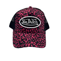 Product Details: Step Into The Highlight With The Von Dutch Hot Pink Cheetah Velvet Trucker Hat, An Actual Declaration Piece That Needs Interest. This Ambitious Accent Is Crafted For Individuals Who Are Fearless In Expressing Their Unique Style. The Vibrant, Hot Crimson Colour Mixed With The Striking Cheetah Print Makes This Hat A Perfect Combination Of Fierce And Elegant. Whether Or Not You’re Hitting The Streets Or Heading To A Live Performance, This Hat Guarantees All Eyes Are On You. Comfort Pink Cheetah Print, Von Dutch, Pink Cheetah, Pink Design, Cheetah Print, Patch Logo, Hats For Women, Trucker Hat, Unique Style